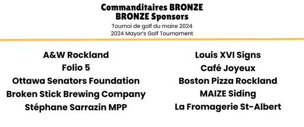 Commanditaires Bronze