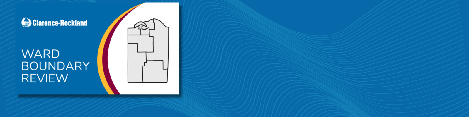 Logo of Greater Geelong, Ward Boundary Review, on a blue background.