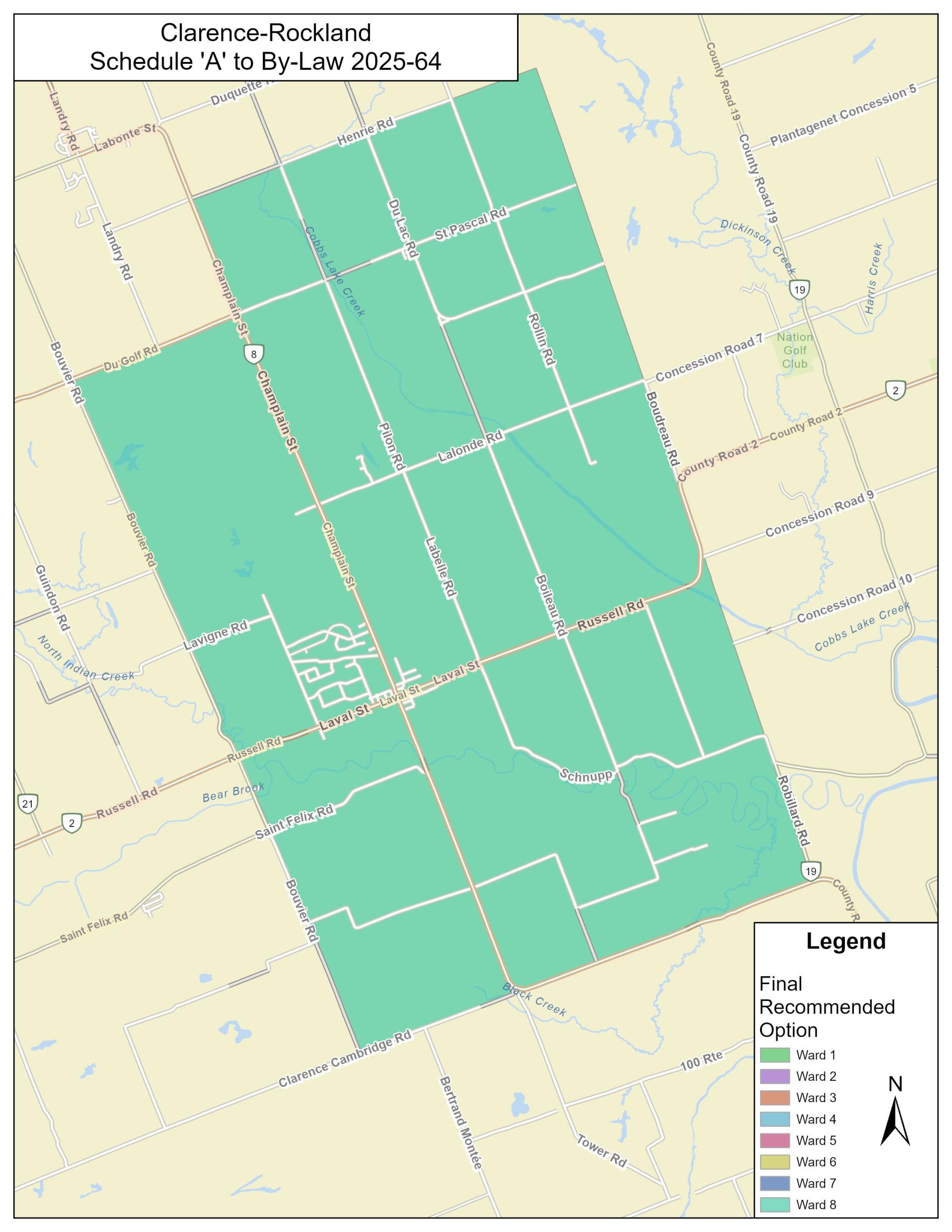 Carte de zone en vert avec légende colorée et échelle en bas à droite.